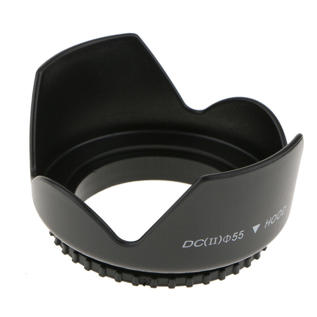 55mm Flower Lens Hood for Canon Nikon Panasonic Sony Pentax Camera .