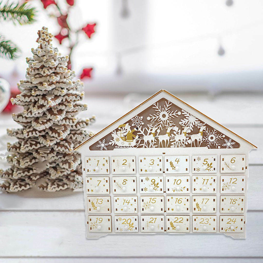 Christmas Advent Calendar 24 Storage Drawers 24 Day Holiday Decoration