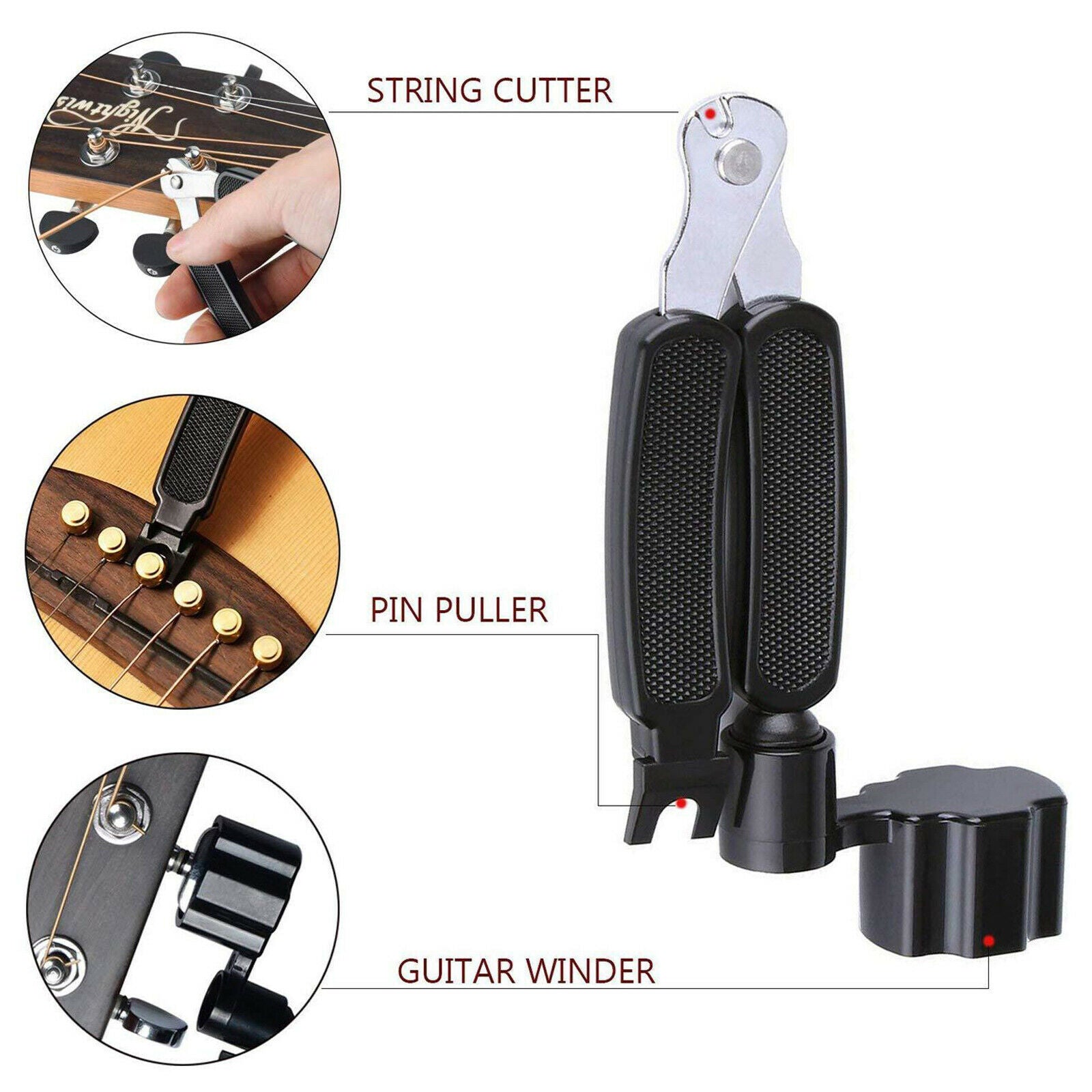 49pcs/set Guitar Accessories Kit Guitar Strings String Cutter String Winder,