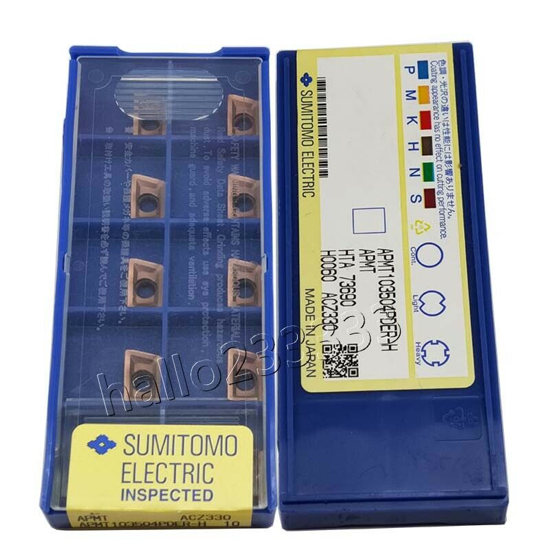10PCS APMT103504PDER-H ACZ330 Indexable CNC Carbide Milling Inserts For P M K