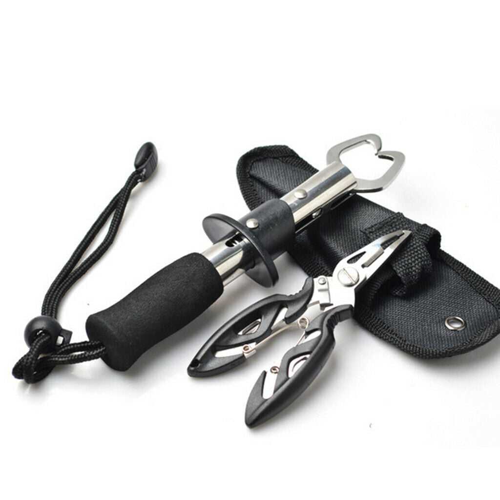 Fish Lip Gripper Fishing Pliers Hook Remover Split Ring Muti-Function Gear