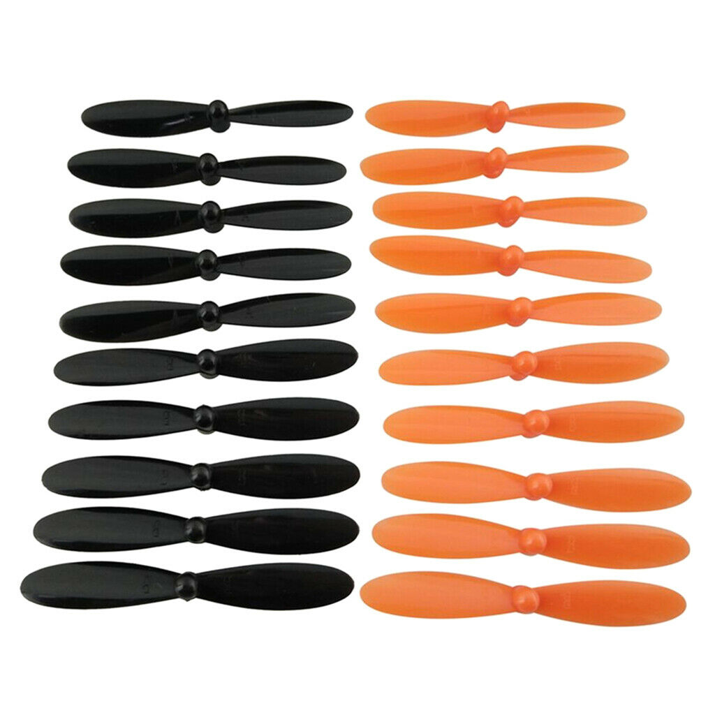 20pcs Propellers Airscrew Replace for   X4 H107 Accessory Black+Orange