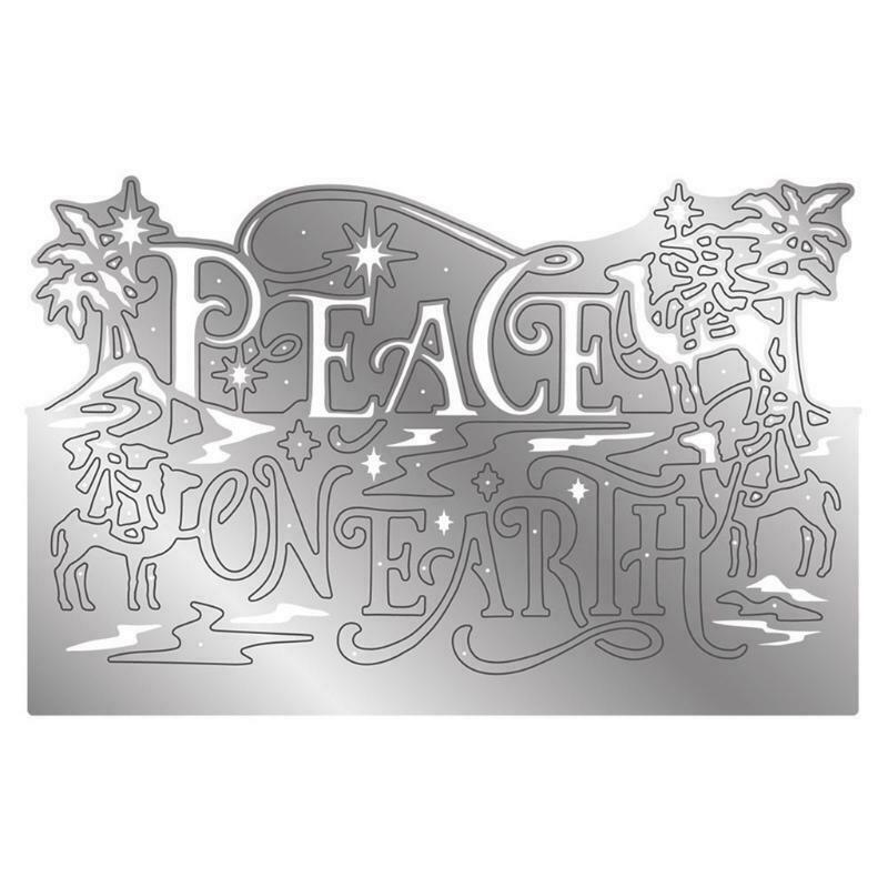 Peace on Earth Metal Cutting Dies Stencil DIY Scrapbooking Album Paper Card Mold
