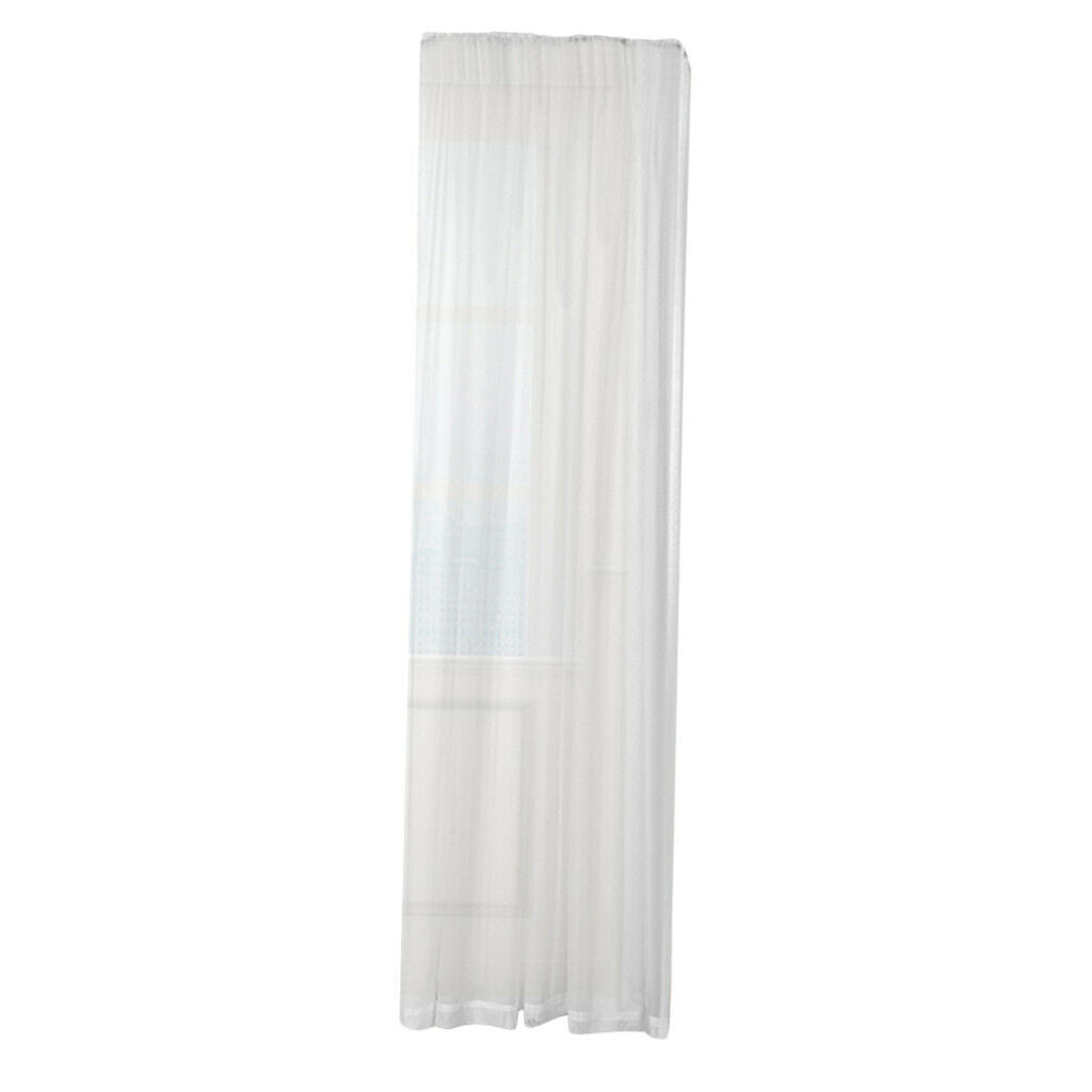 3-pack White Light Filtering Net Sheers Rod Pocket Window Curtain Panel