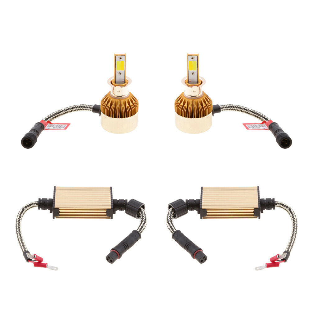 2 Pieces H3 Dual Color Headlight Worklight Fog Light LED Aluminum Lamp