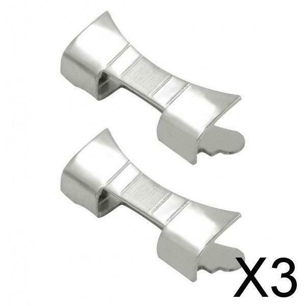 3X 2 Piece Premium Stainless Steel Watch Strap Link Curved End Repair Part 24mm