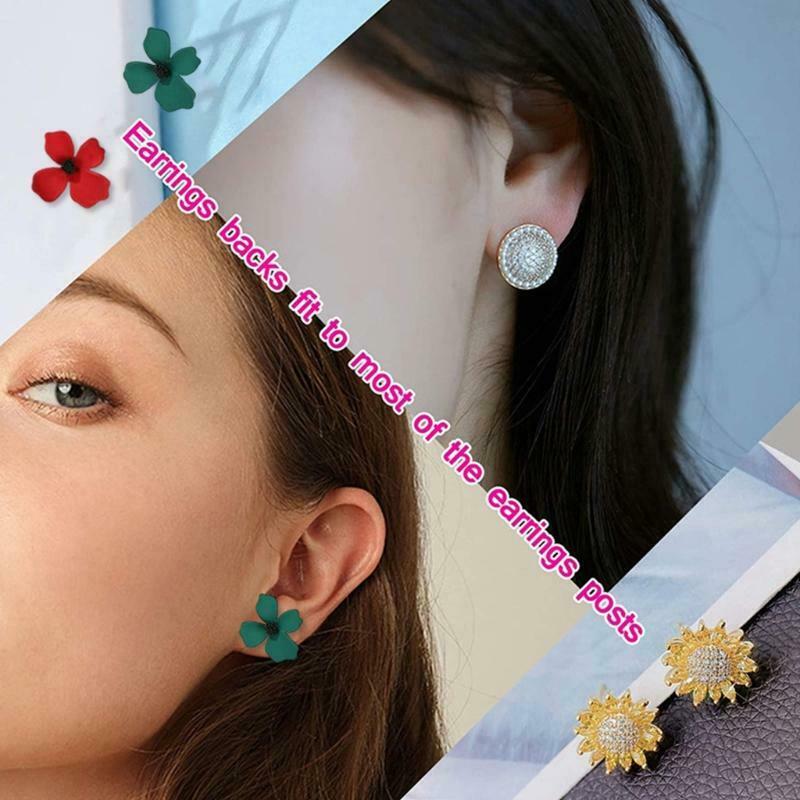450x Earring Studs Butterfly Rubber Bullet Earring Backs Blank Pin Studs Making