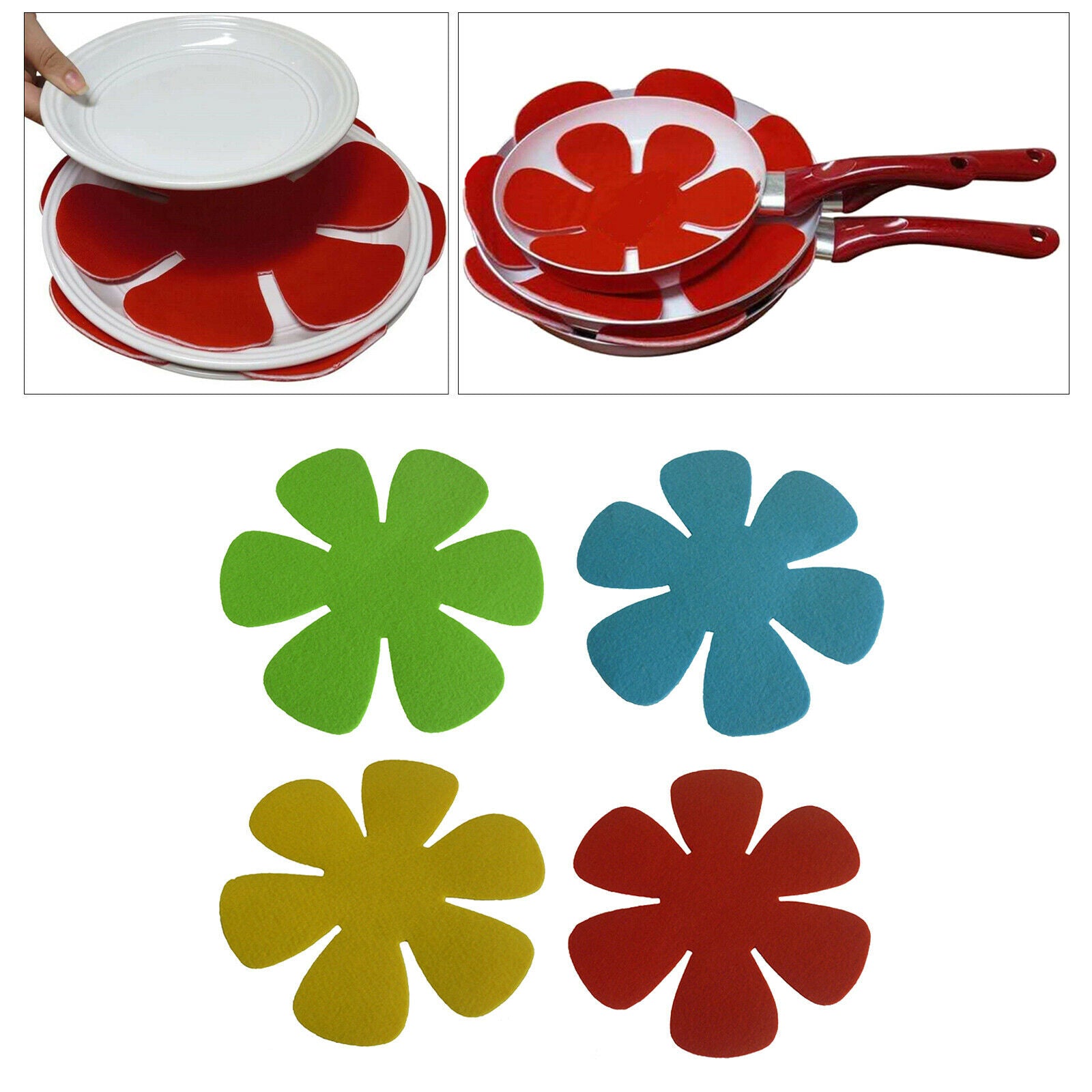 4x Pan Pad Easter Anti-slip Pot Holder Flower Home Party Decor Ornaments