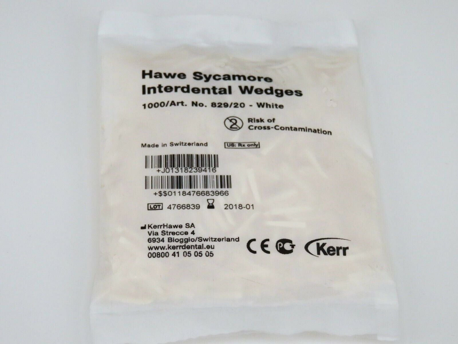 Dental Hawe Sycamore Interdental Wedges Refill Packs white colour-coded 1000pcs