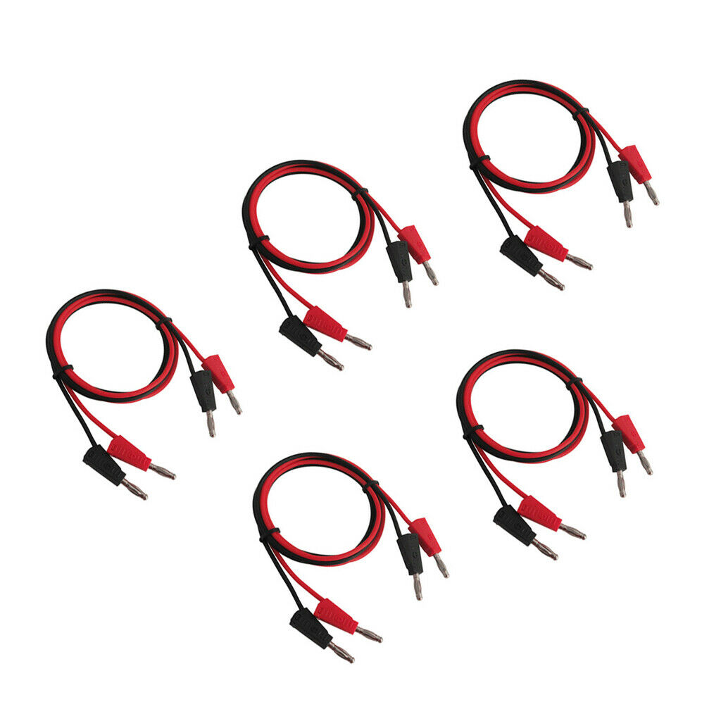 10 x 39" 4mm Stackable Banana Plug to Banana Plug Test Lead Wire Cord