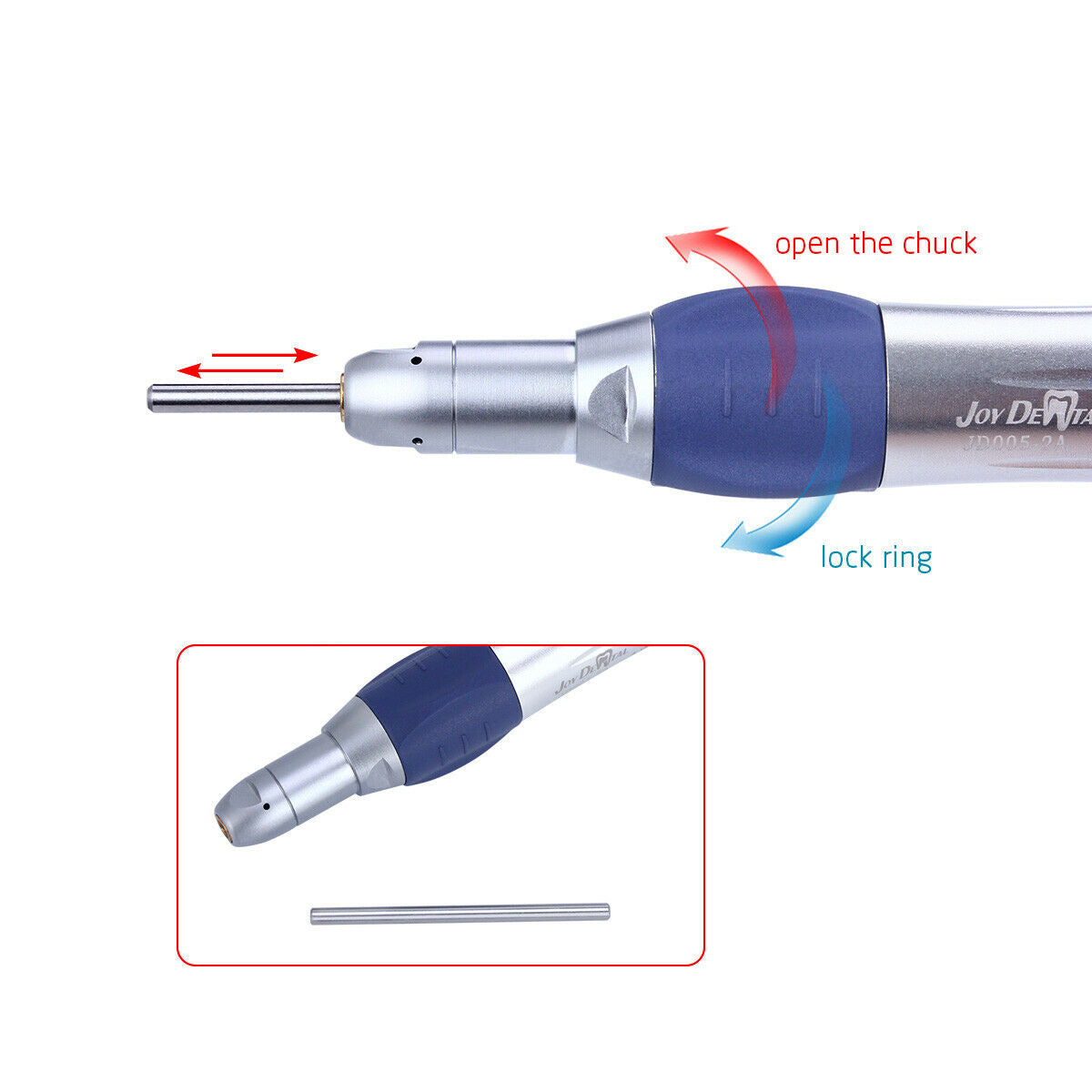 2 PCS NSK Style Dental Slow Low Speed Straight Nose Cone Handpiece