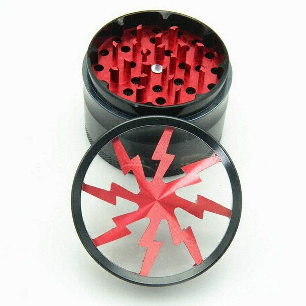 Aluminum Herb 63MM 4 Layers Tobacco Herb Grinder Metal Non-Stick 2.48"  Red 1PC