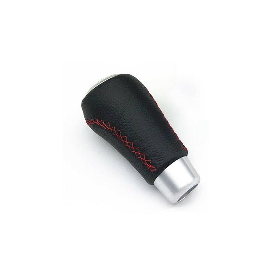 1x Universal Car Gear Shift Knob 5 Speed Handle Stick Shifter Black+Red Stitche
