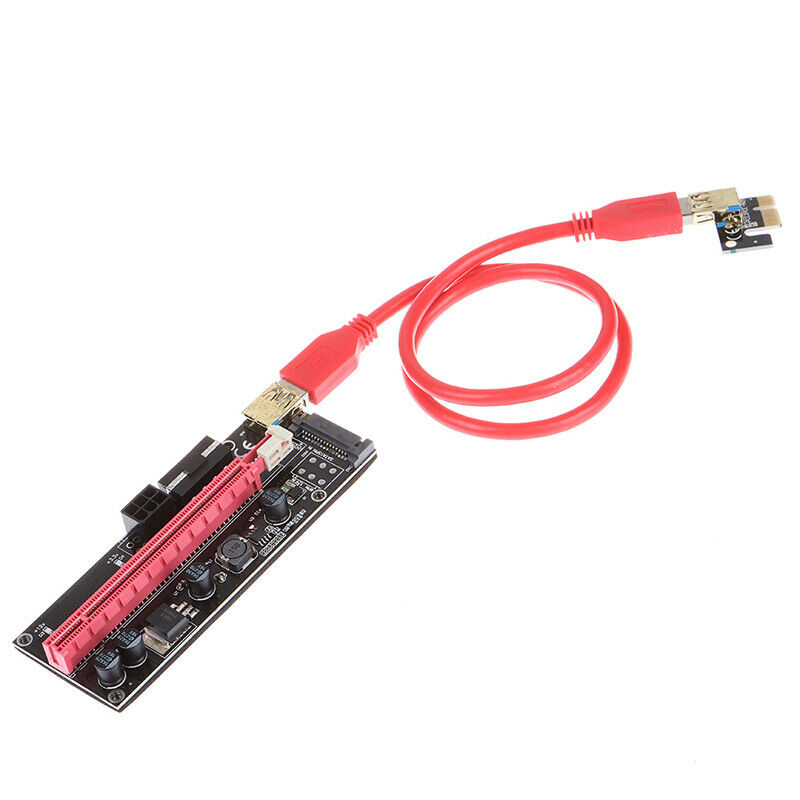 PCI-E Riser 009S Plus PCI-E 1X TO 16X Slot Adapter Riser Card 60cm USB 3.0SJCA