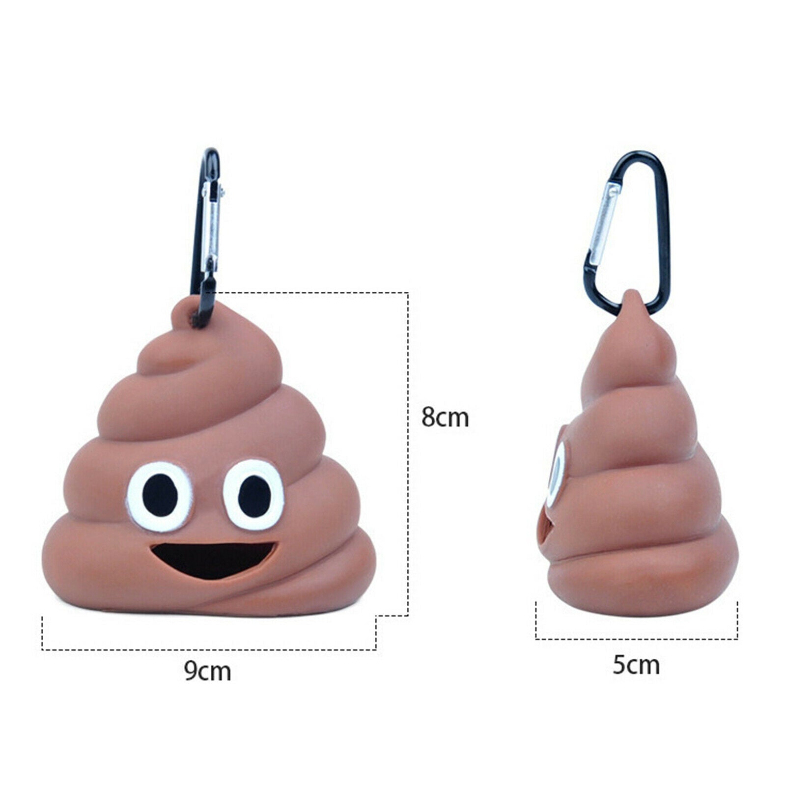 2Pcs Pet Waste Bag Dispenser Funny Dog Poop Bags Holder Case Accessories