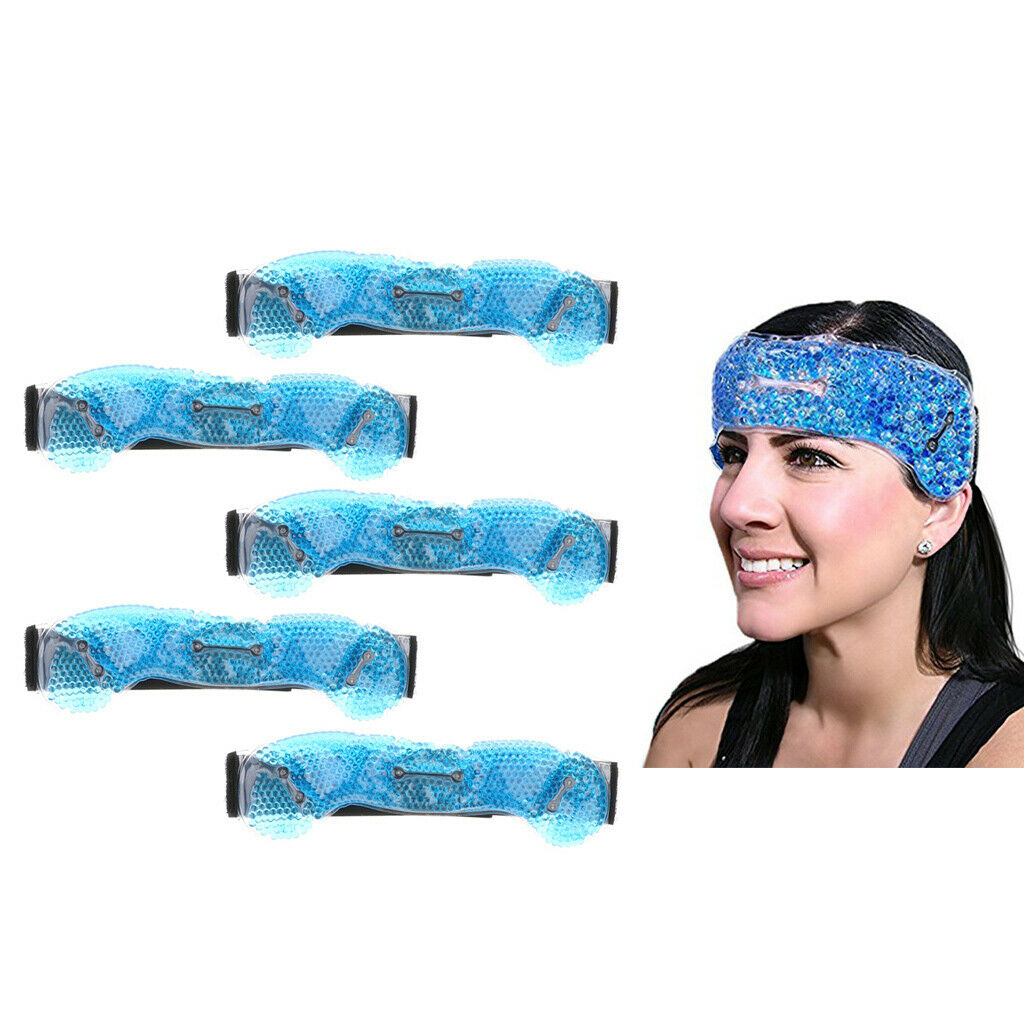 5x Reusable Hot and Cold Ice Pack for Headaches Migraine Relief Wrap New