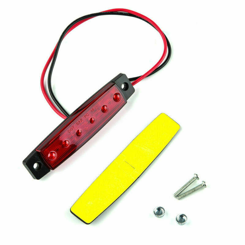 10x 12V LED Clearance Side Marker Light Indicator Lamp Strip Truck Trailer Lorry