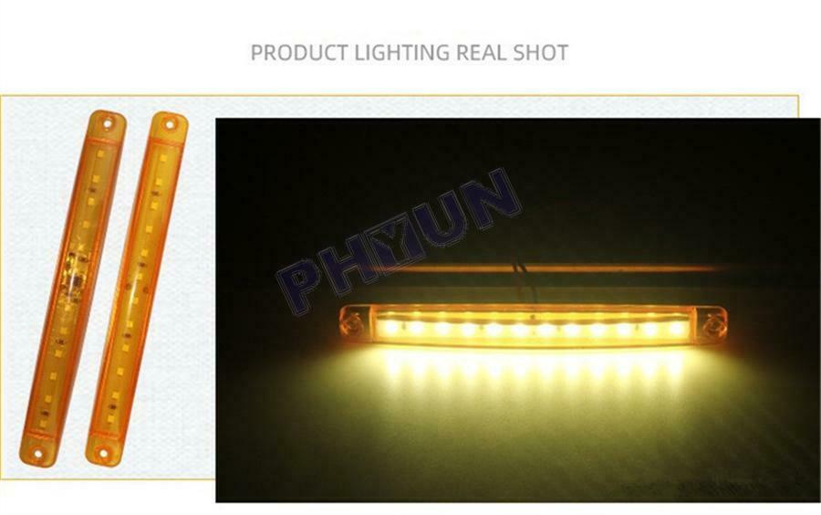 20x Truck LED Marker Lights 24V Yellow Side Lights Parking Lights Universal