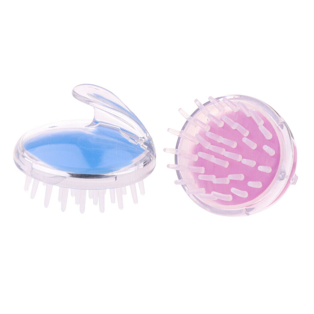 2X Multifunctional Silicone Scalp Massage Brush Baby Kids Hair Shampoo Brush