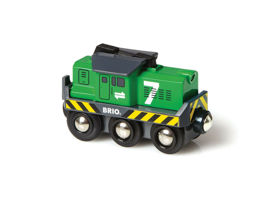 33214 BRIO Freight Battery Engine Wooden Train Railway Battery Function Age 3yr+
