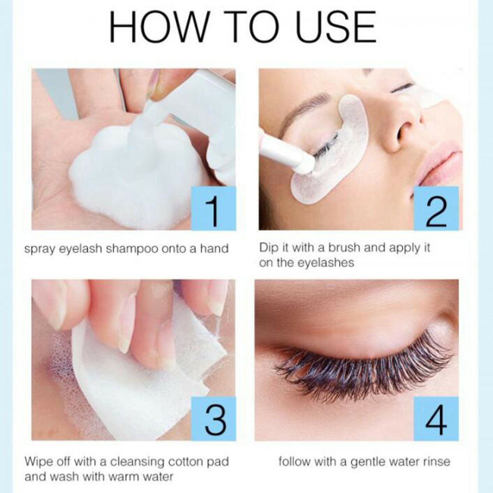 Eyelash Extension Mascara Cleanser Nourishing Formula Salon and Home use