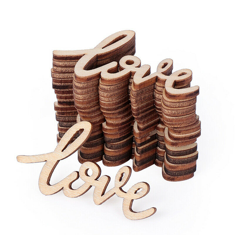 18pcs 55mm Rustic Wooden Love Letters Shabby Chic Craft Scrapbook Decorat.l8