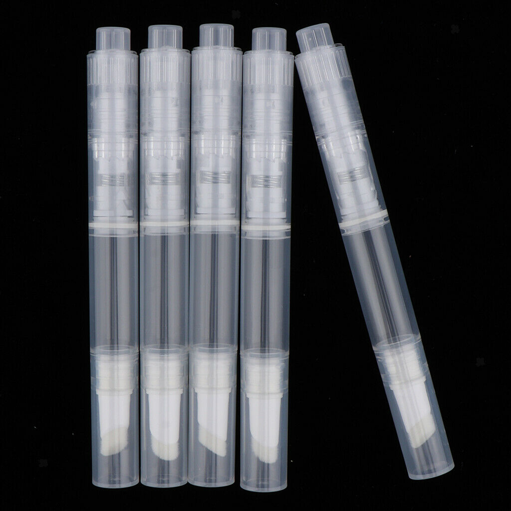 5pcs 3ml Twist Pen Cosmetic Nail Oil Eyelash Lip Gloss Tube with Brush Lip Gloss