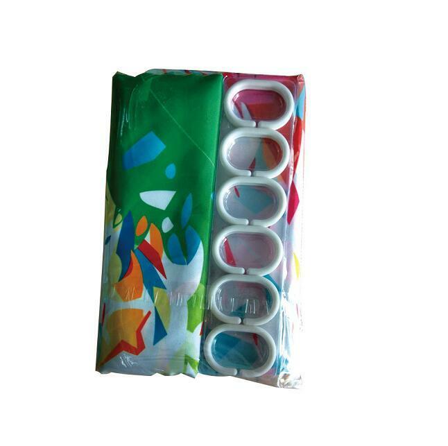 71" Polyester fabric Waterproof Bathroom Shower Curtain +12 hooks Dollar purse