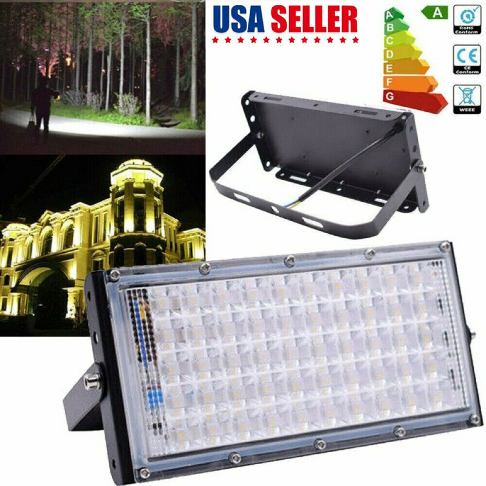 new 50W LED Flood Light 4000LM Super Bright Security Lights Waterproof White New