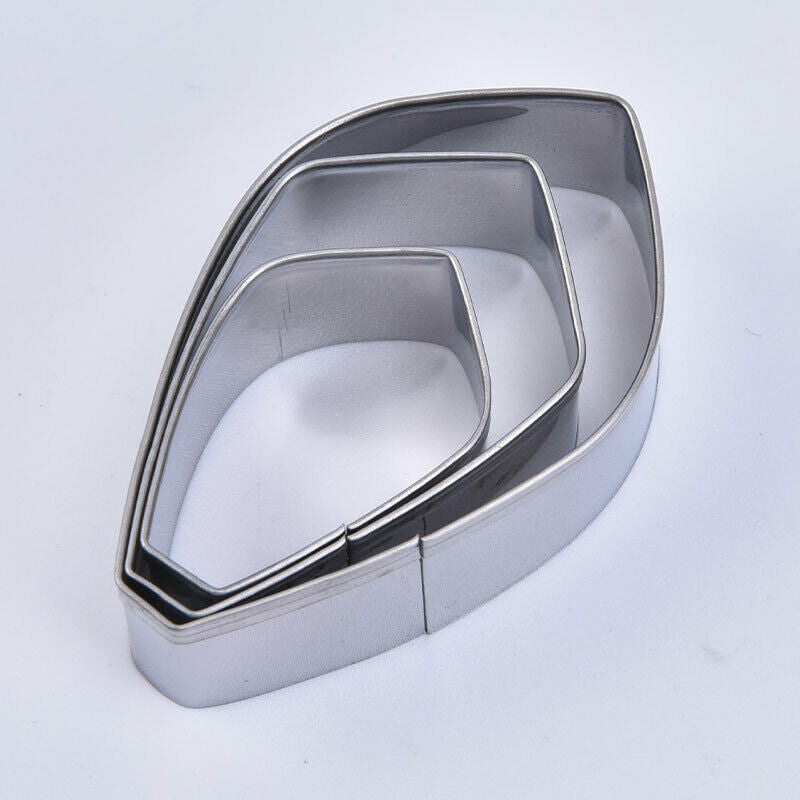 3pcs Gardenia Petal Shape Mold Mousse Ring Mold Stainless Steel Cake Cutt.l8