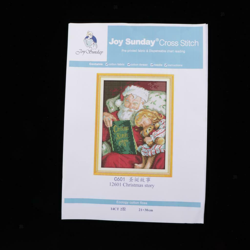 Stamped Cross Stitch Kits - Counted Cross Stitch Kit Santa Claus Patterns 14CT