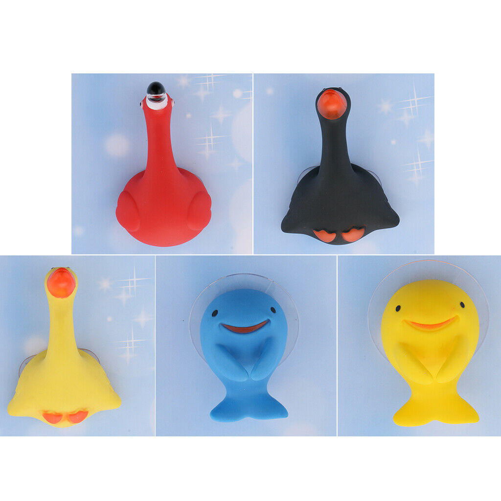 Cute Cartoon Animal Shape Toothbrush Holder Towel Rail Hooks Red Flamingo