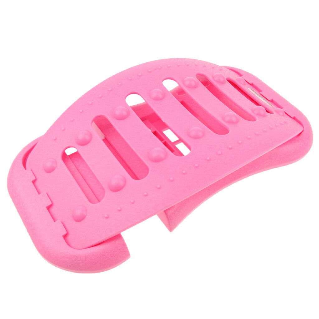 Back Stretcher Lumbar Stretching Device Lower Support Pain Relief Massager Pink