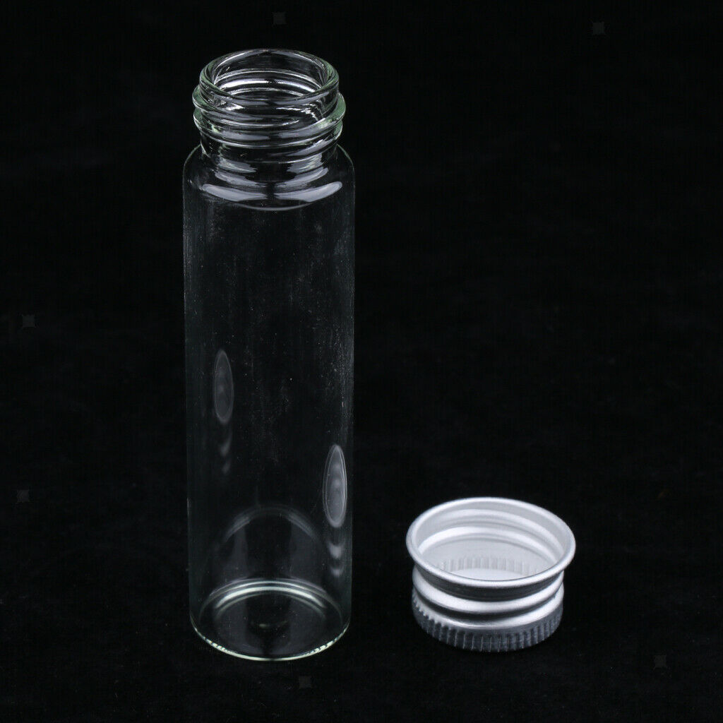 20X Empty Refillable Cosmetic Container Bottle Round Glass Jar Cannings 25ml