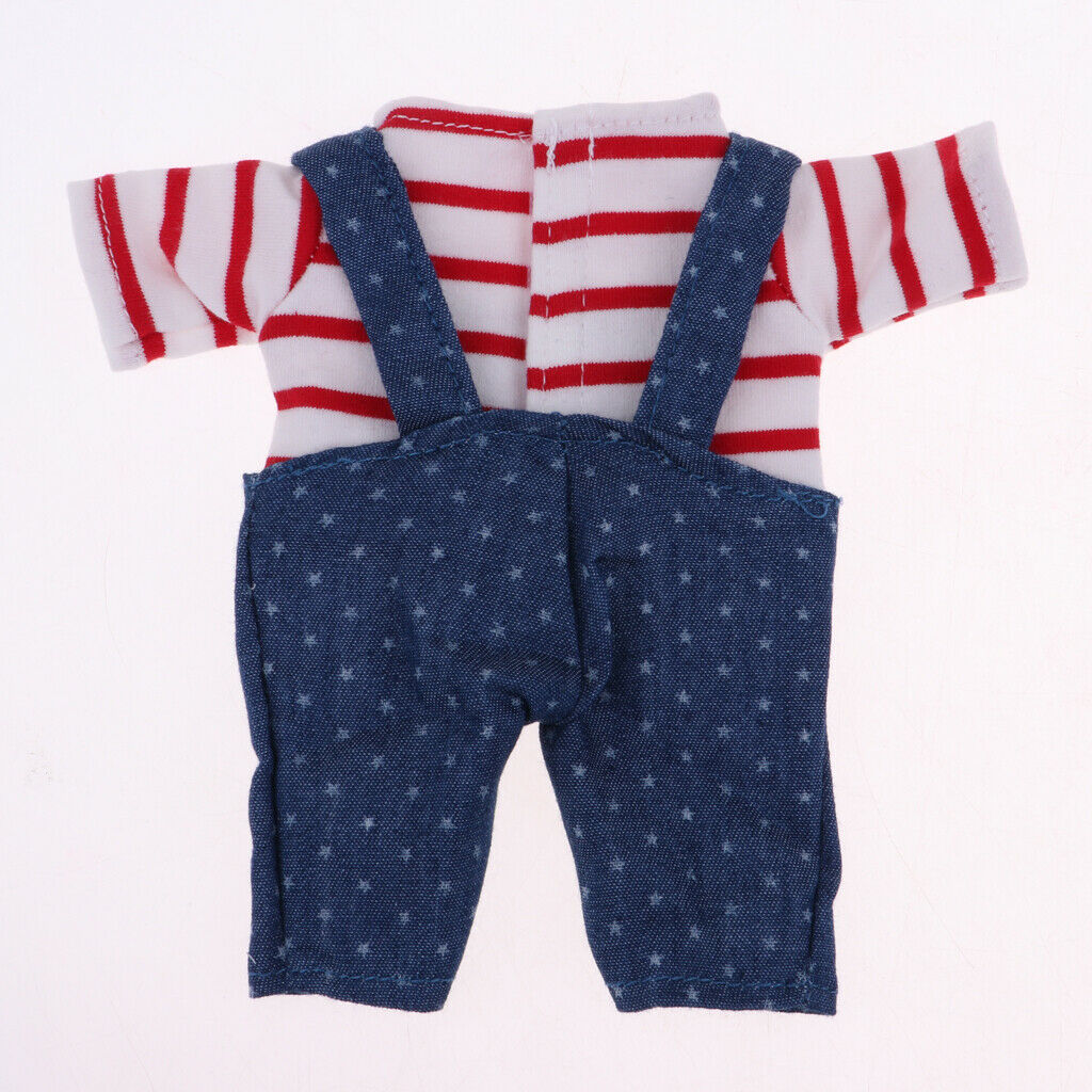 2 Set Cute Denim Suspender Skirt, Pants Suit Casual Clothes for 25cm Mellchan