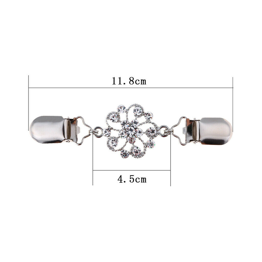 Prettyia 4Pcs Retro Style Sweater Shawl Clips Dress Cardigan Collar Clips