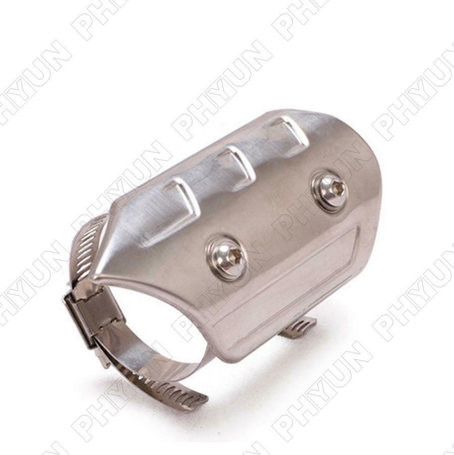 Motorcycle Exhaust Pipe Heat Shield Cover Guard Protector w/ Clip Adjustable