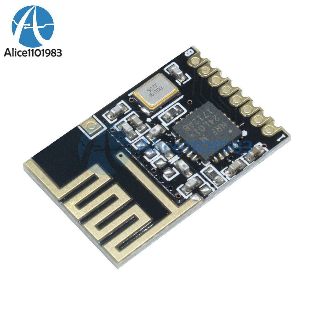 10PCS Mini NRF24L01+ SMD 1.27MM wireless transceiver module Small Size Arduino