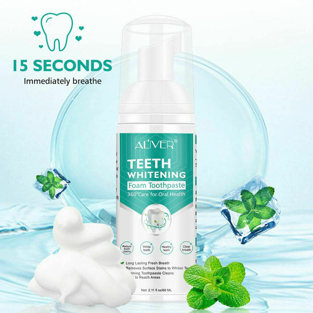 for Aliver  Baking Soda Mousse Foam Toothpaste Cleaning Gums