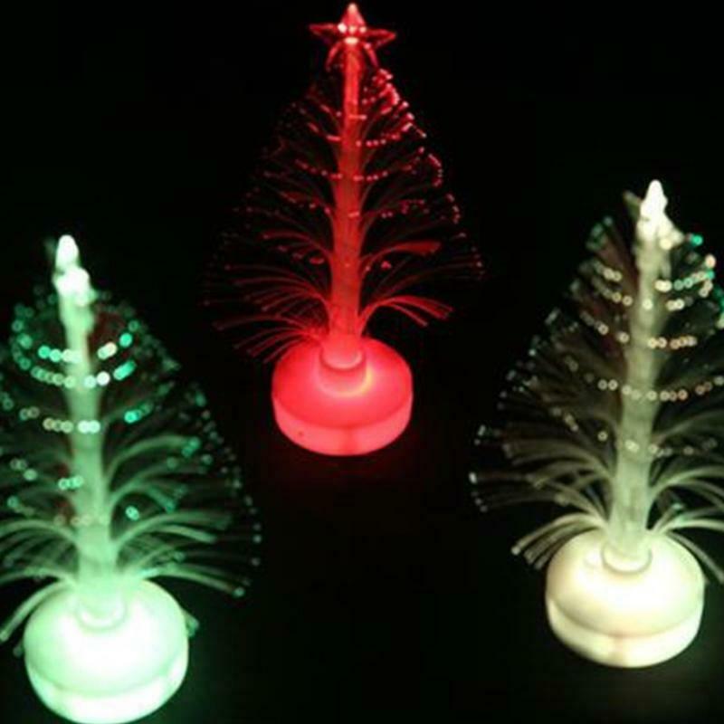 1PC Cute Christmas Tree White Indoor Xmas New Year Decoration Color Changing