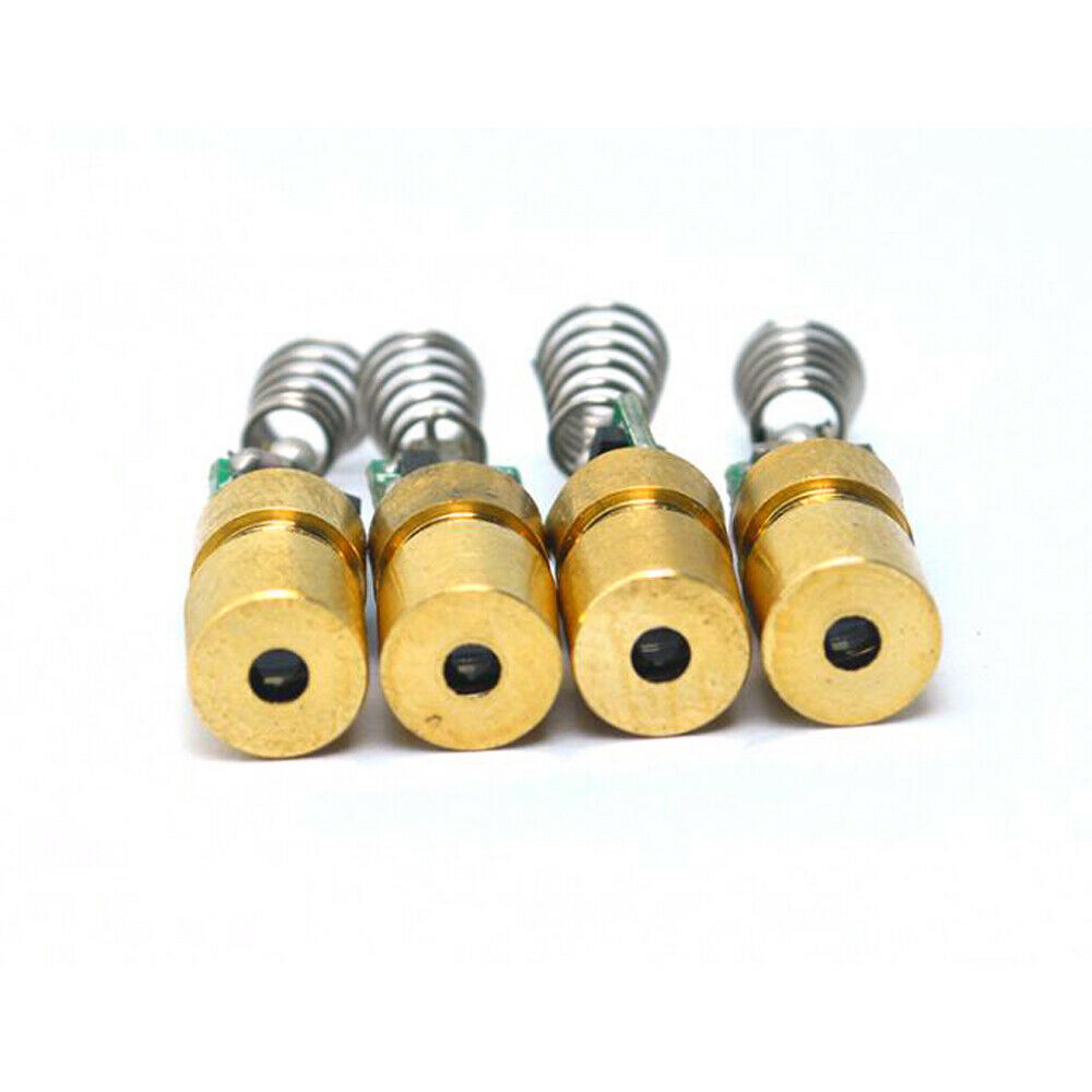 100pcs 650nm 5mW Red Mini Spring Dot Diode Module Head 6x25mm DC2.7-5V DIY