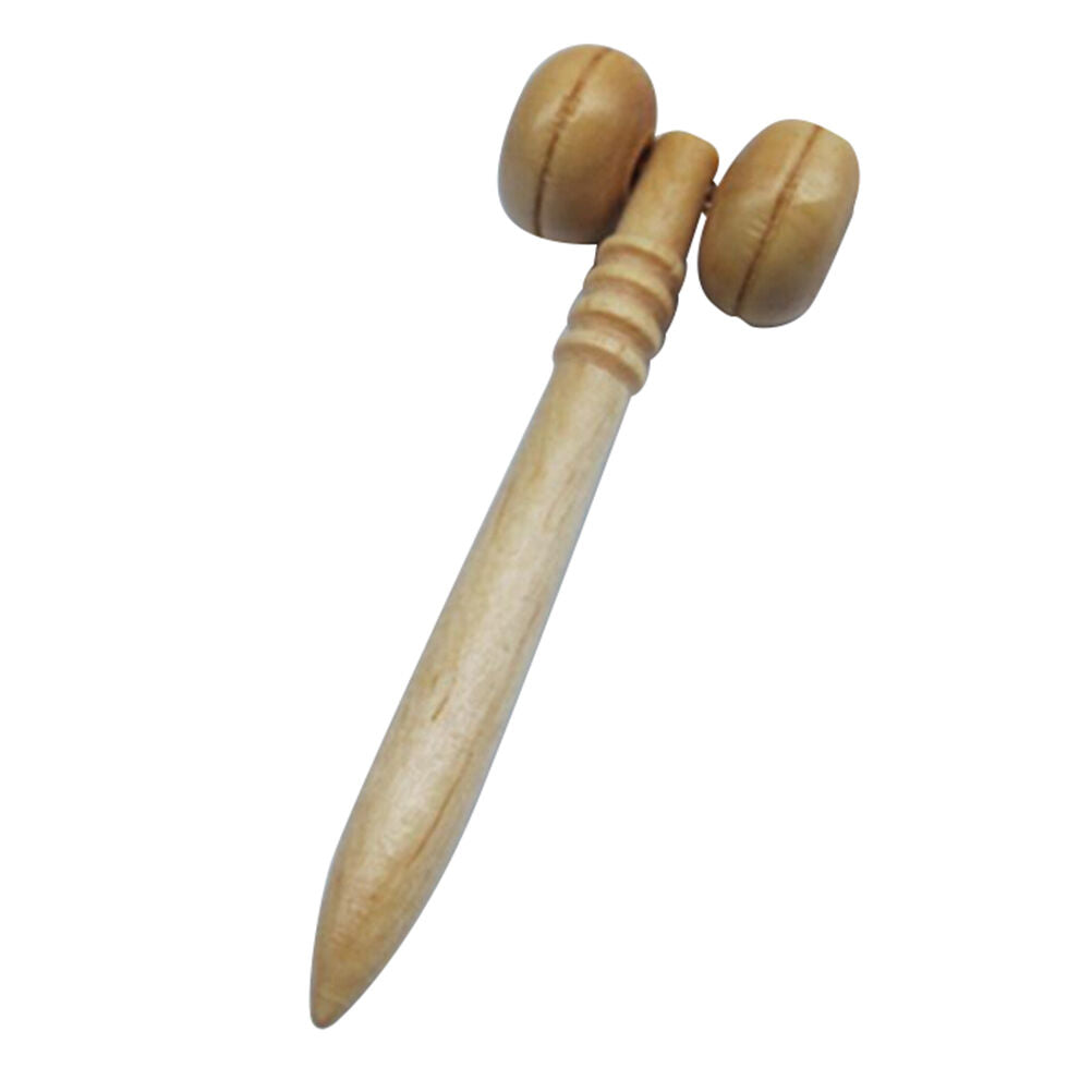 Wooden Roller Health Massager Reflexology Face Body Stress Relief Relax S.l8