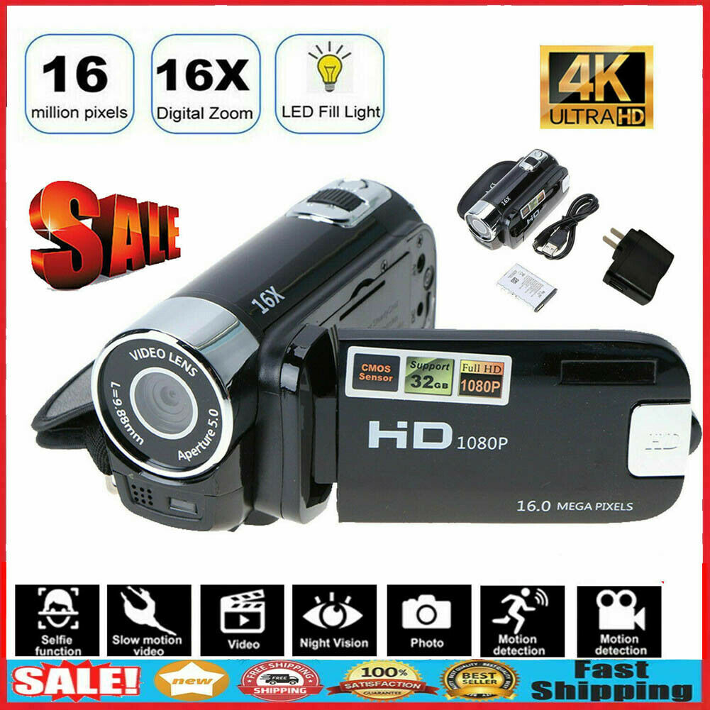 2.7" Full HD 1080P 32GB 16x Zoom Camcorder DV Cams SD/SDHC Digital Video Camera