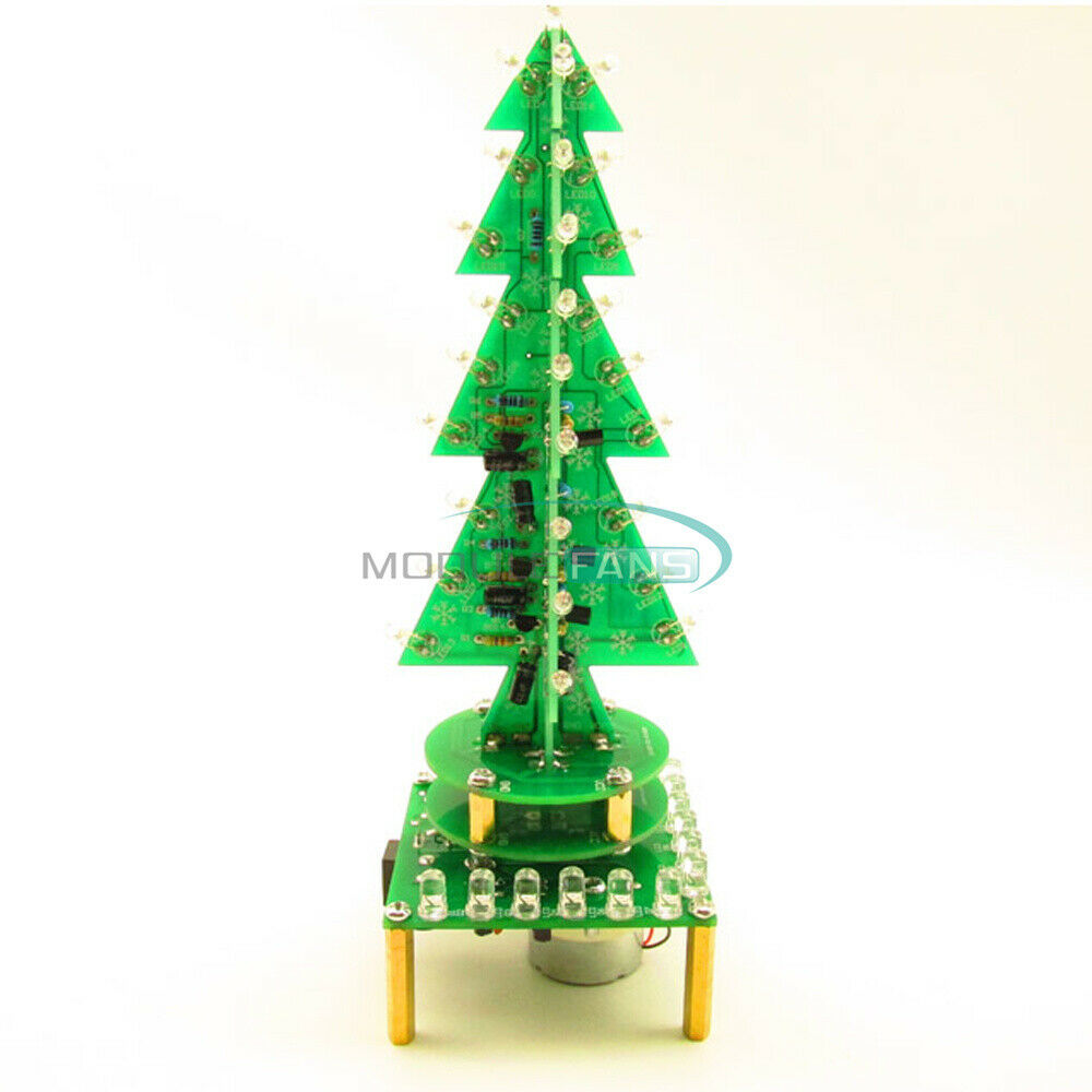 Rotating 7 Color Music Christmas Tree LED Water Lamp+Breathing Light DIY Parts