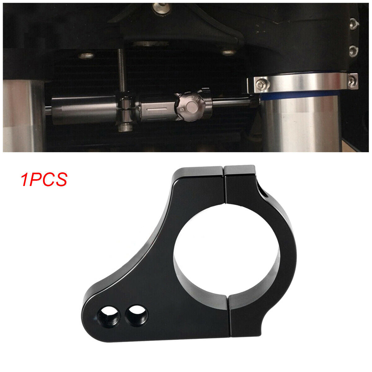 Universal Motorcycle CNC Aluminum Steering Gear Shock-absorbing Front Fork Black