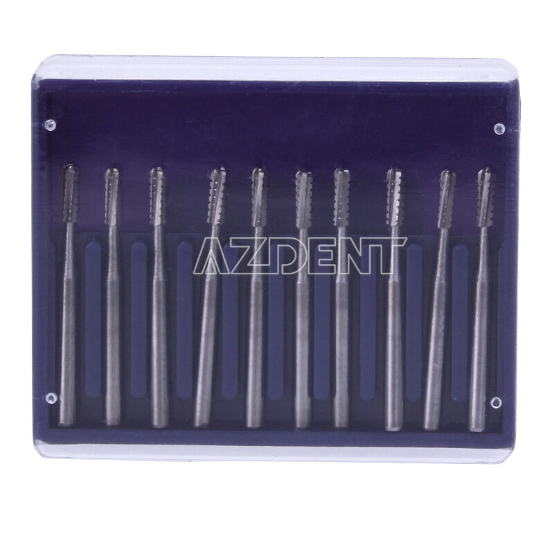 10X Dental Tungsten Steel Carbide Burs for High Speed Handpiece FG1558 10pcs/box