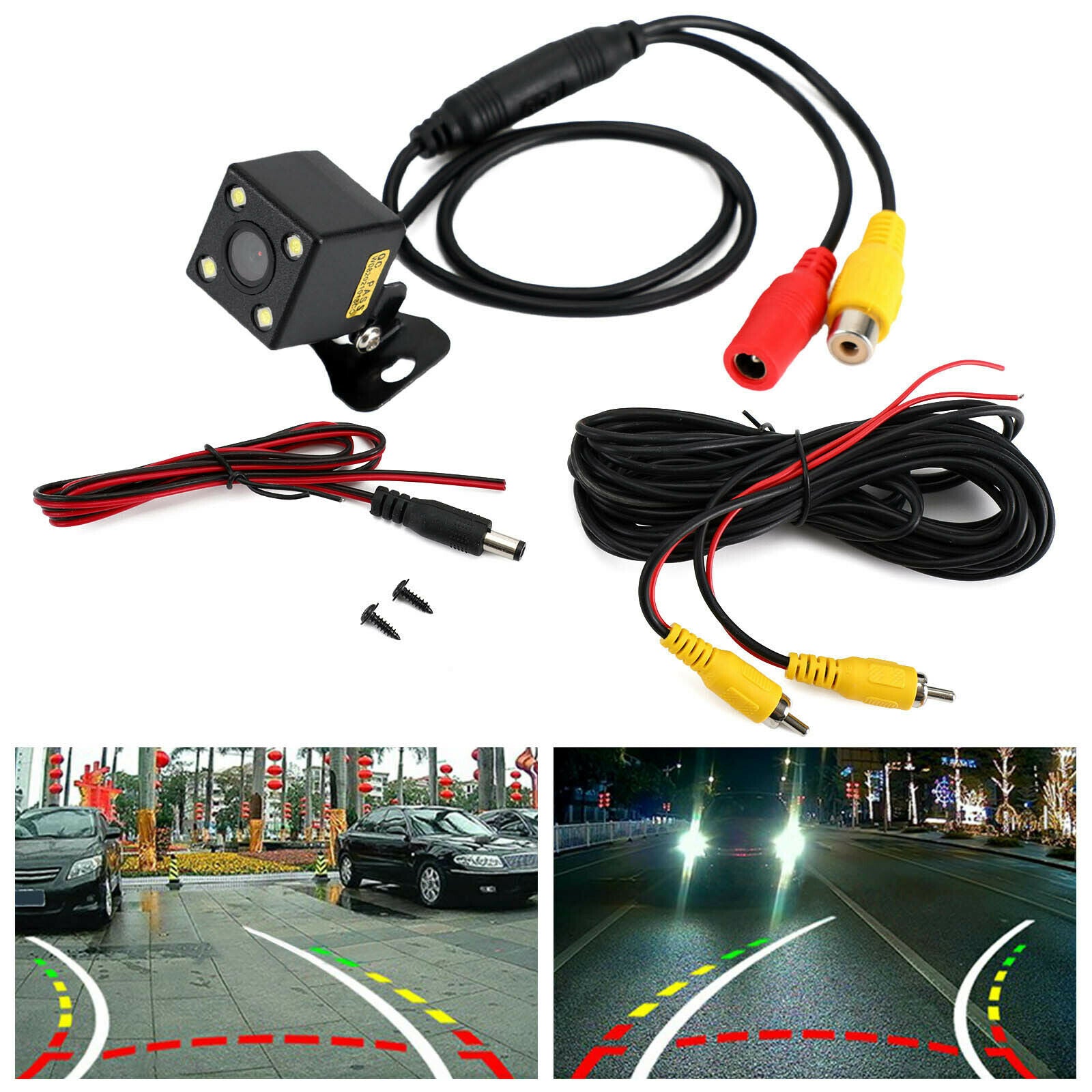 Dynamic Trajectory Hd 4Led Reverse Backup Parking Camera Waterproof Night Vision