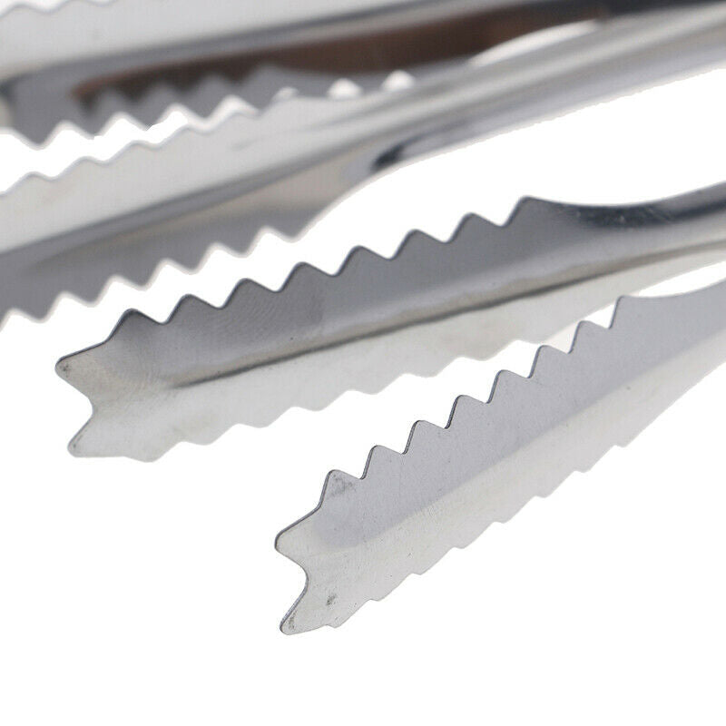 5Pcs Stainless Steel Tongs For Party Bar Clip Bread Food Ice Clamp Ice To JRBD