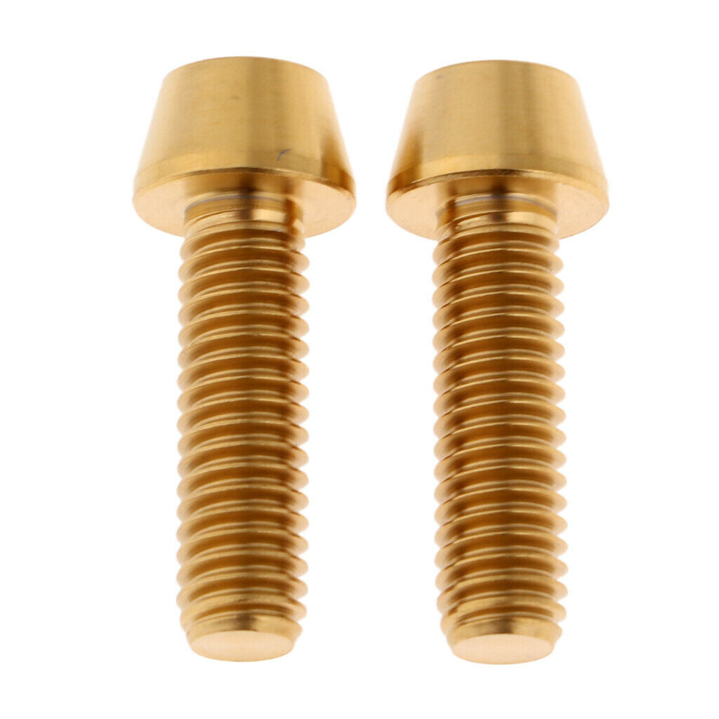 4pcs Titanium M6 Screws Bolts Bike Bicycle Head Hex M6X20mm/40mm Upgrade