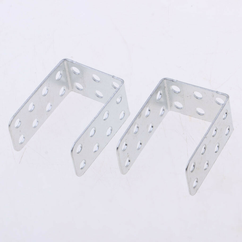 100 Pieces Double Right Angle U-shaped 15mm Length Iron Corners Bracket